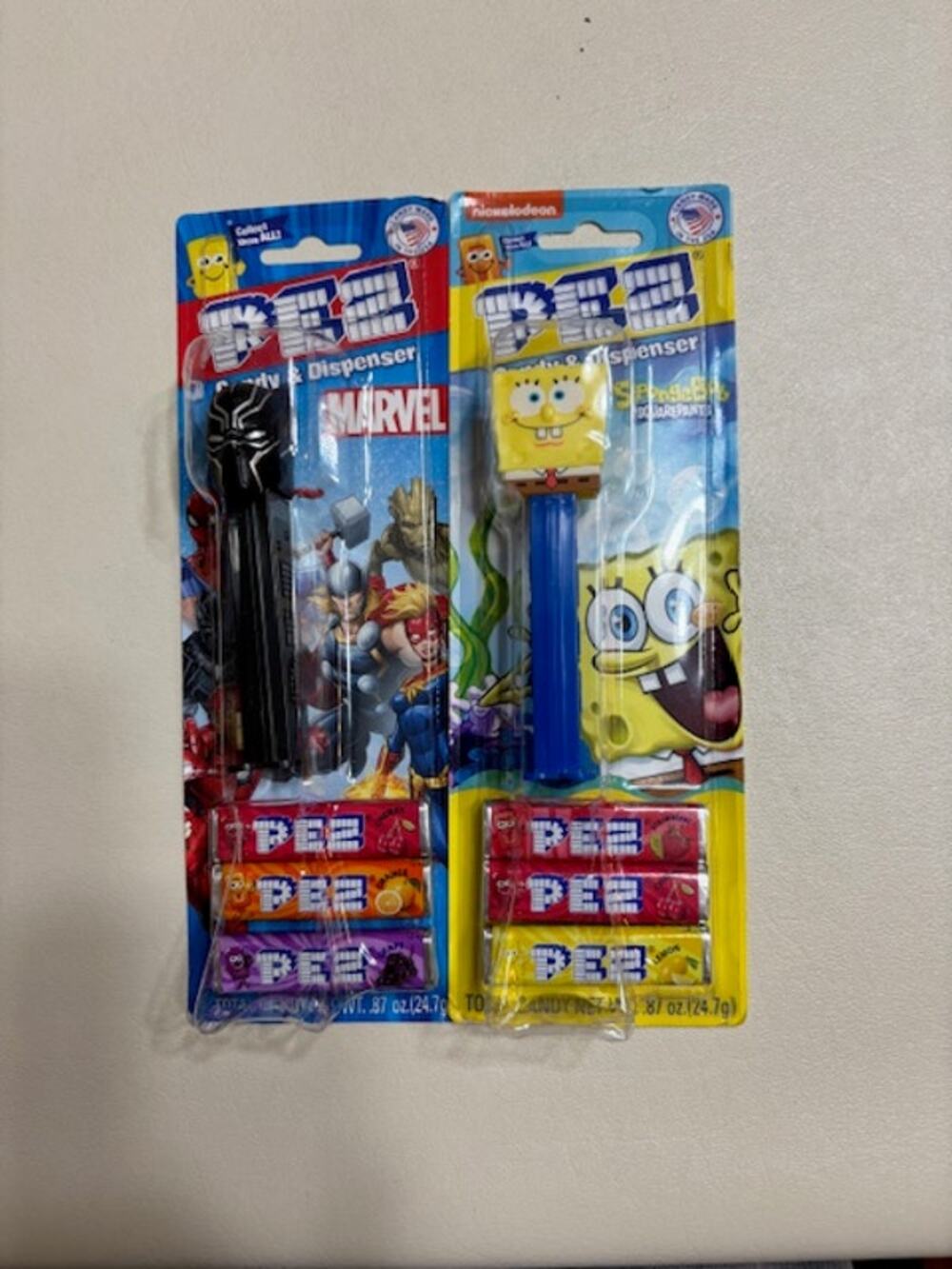 Black Panther and Spongebob Pez Despenser